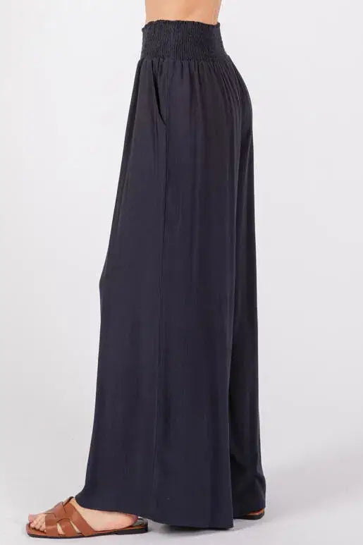 Heavy Gauze Wide Leg Pants