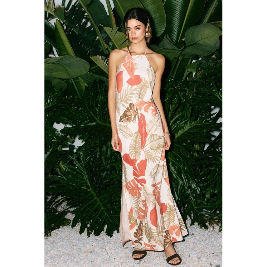 Island Halter Neck Maxi Dress