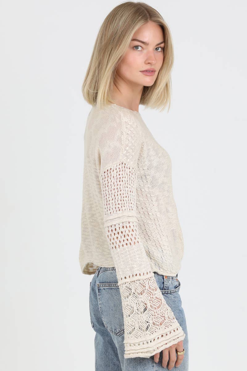 Lightweight Flare Sleeve Sweater
