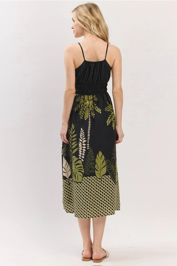 Paradise Smocked Midi Dress