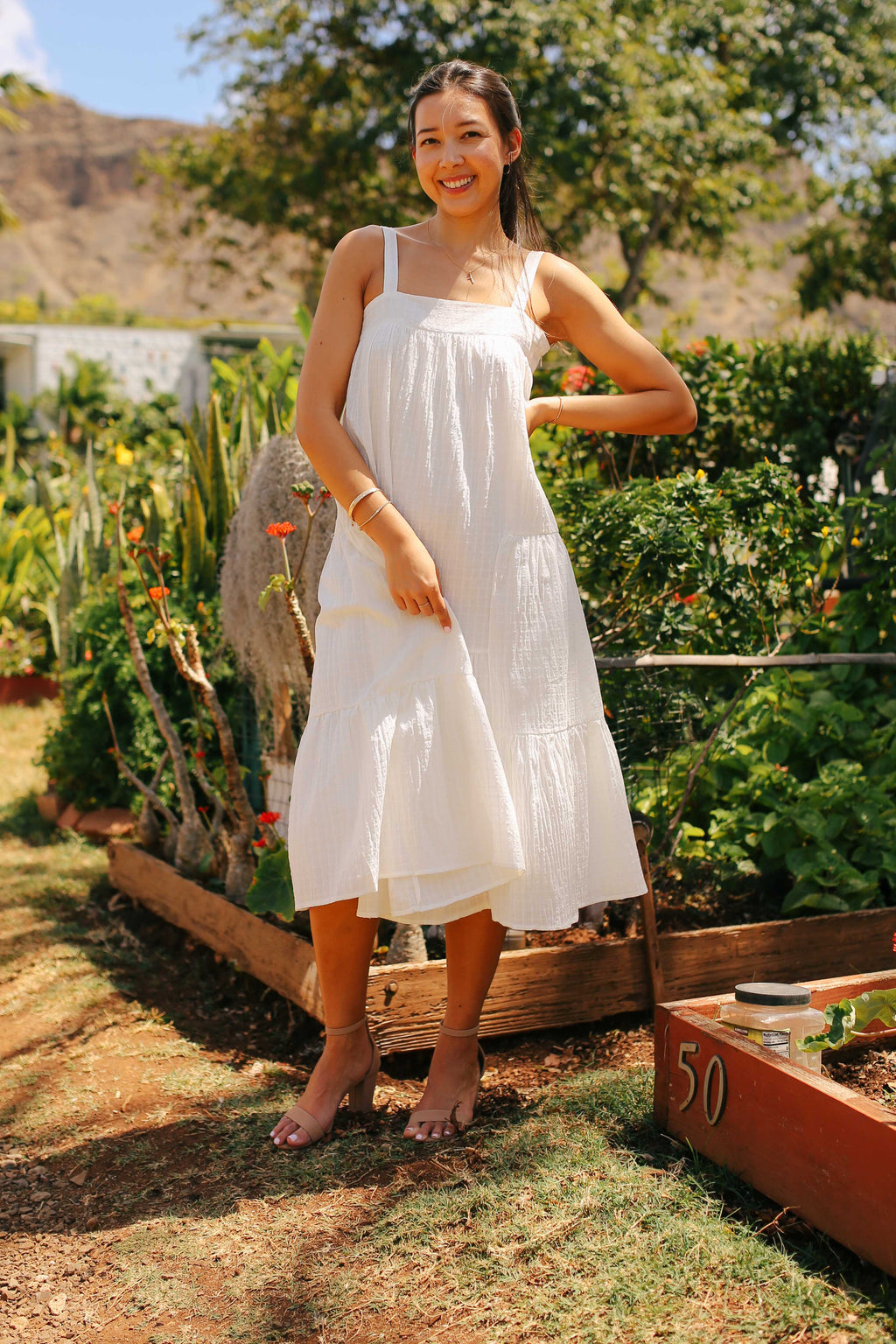 Checkered Tier Midi Dress (2 colors) Cookies Clothing Hawaii