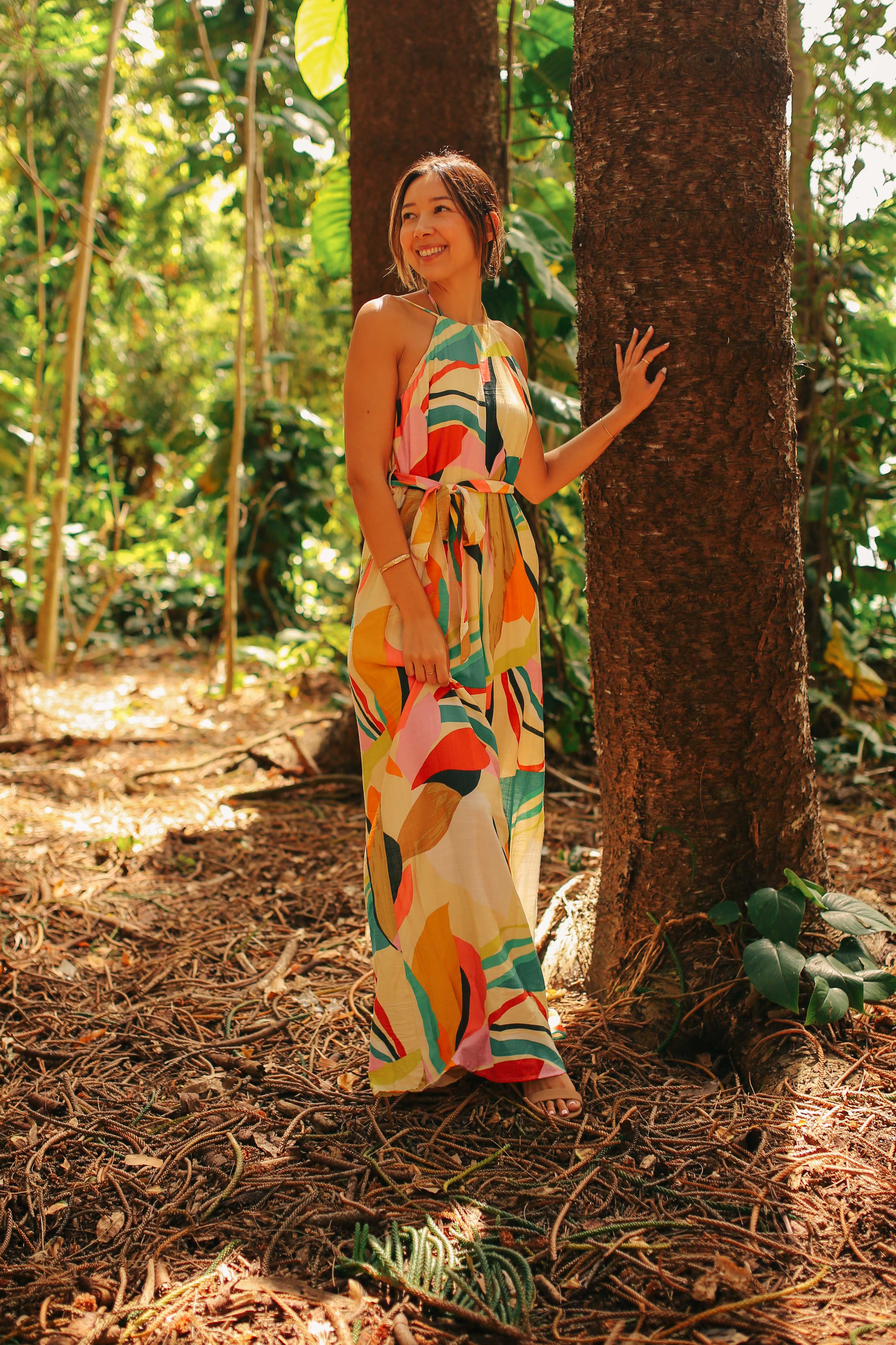 Multicolor Halter Jumpsuit