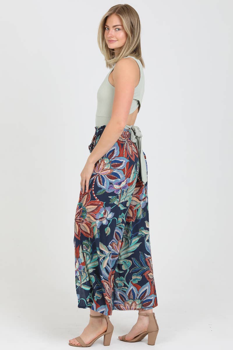 Wide Leg Pants with Front Slits