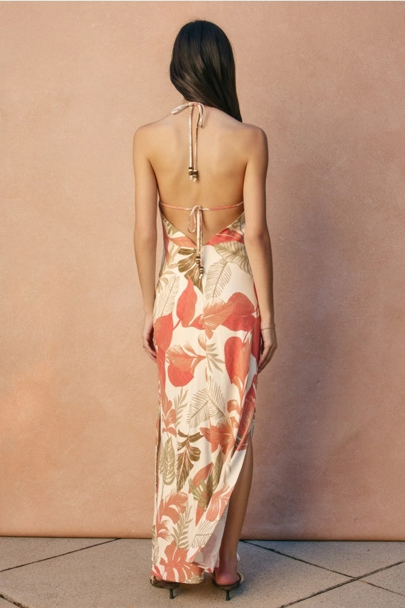 Island Halter Neck Maxi Dress