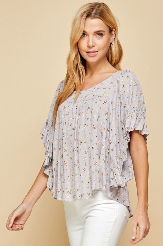 Ruffle Wing Baby Doll Top (2 colors) (FINAL SALE) Cookies Clothing Hawaii