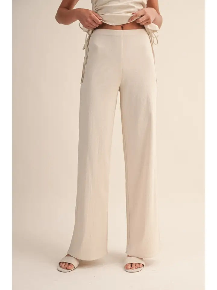 Ruche Tube Top and Wide Leg Pant Set (sold separately)