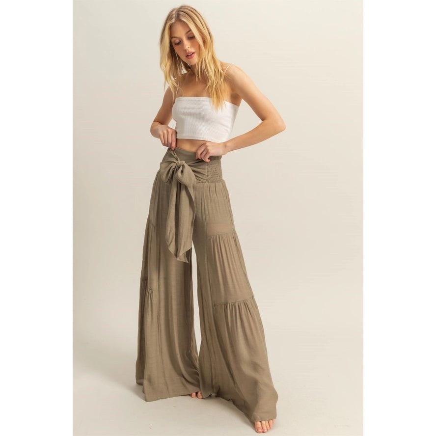 Tiered Wide Leg Pants