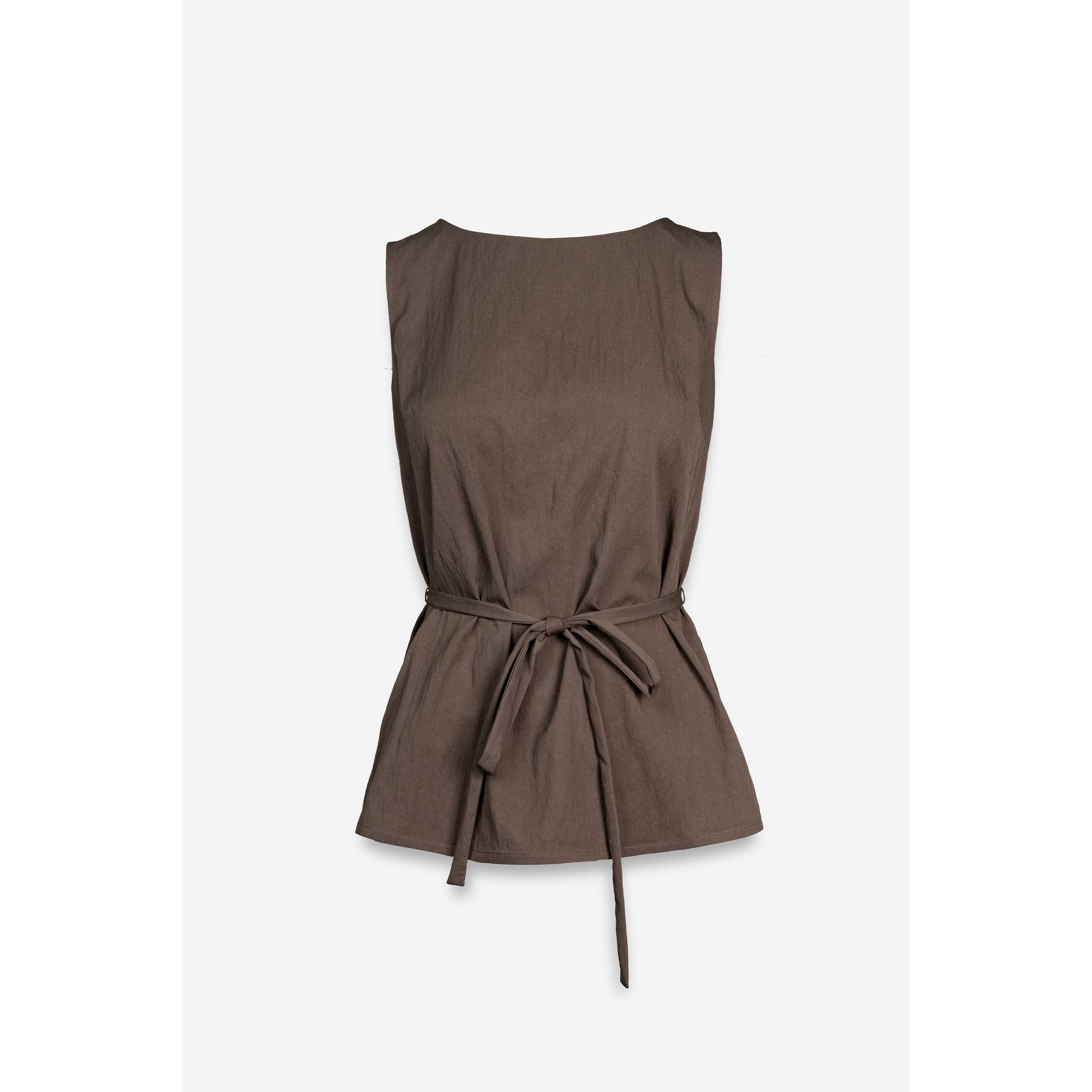 Sleeveless Cinched Tunic Top
