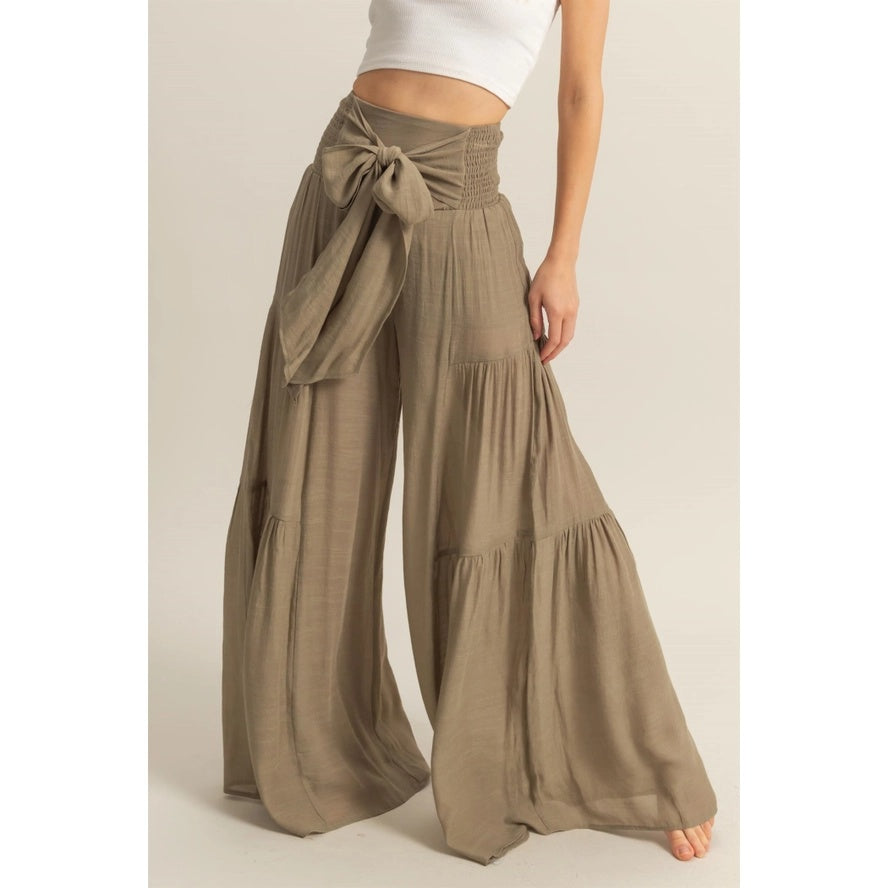 Tiered Wide Leg Pants