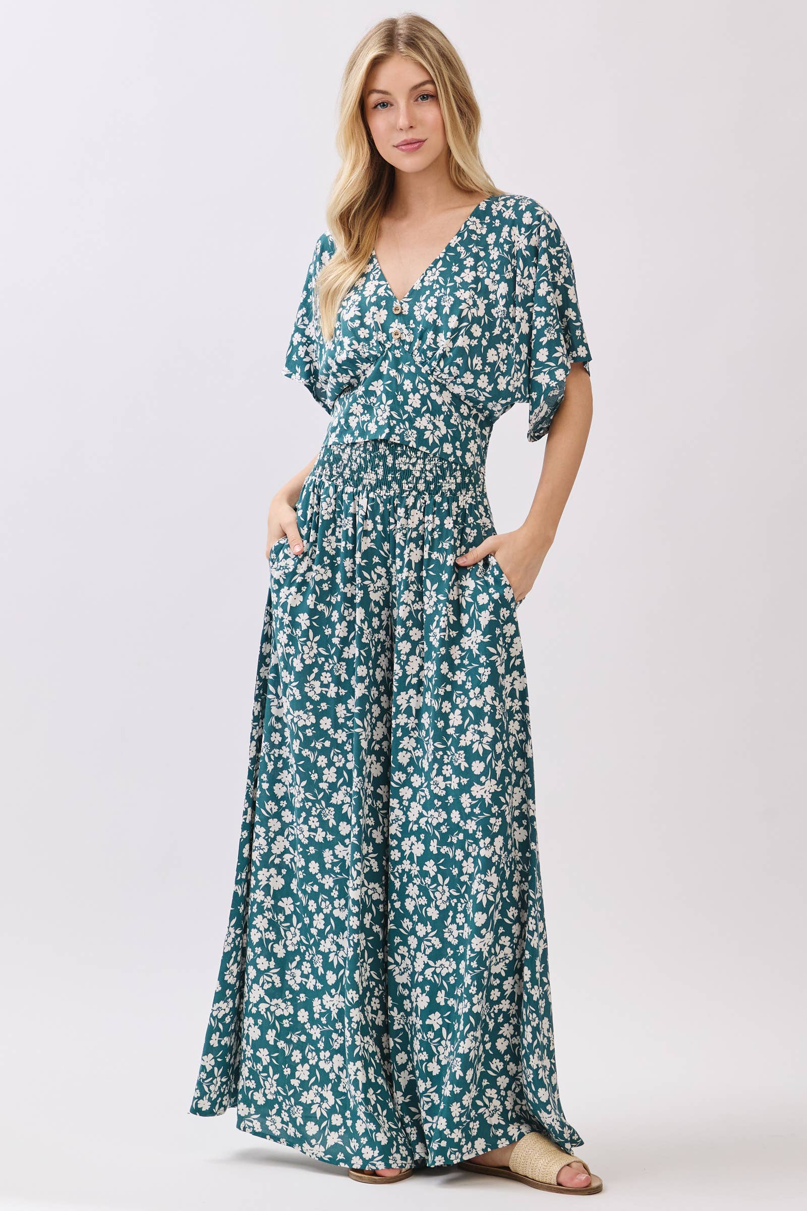Floral Printed Wide Leg Pants