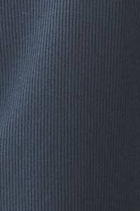 Ribbed Crew Neck Long Sleeve Fitted Top