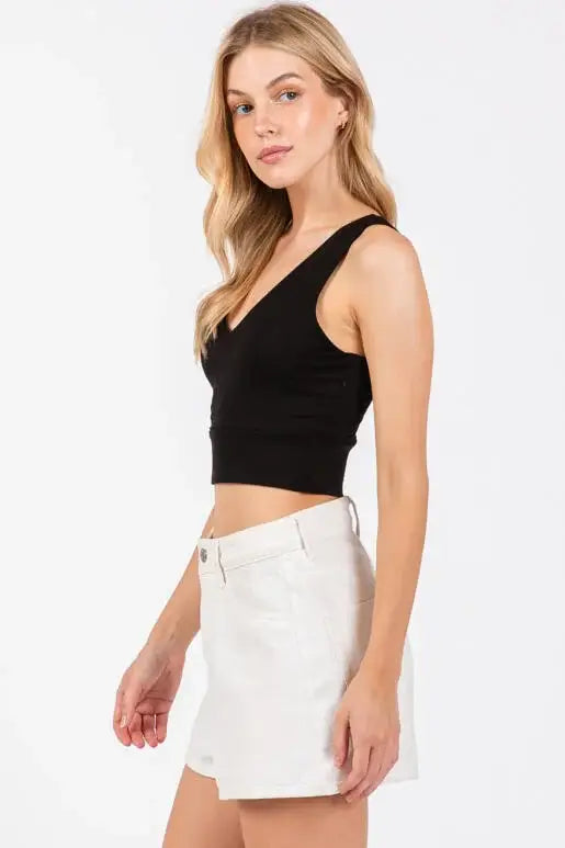 Double Layered Crop Tank Top