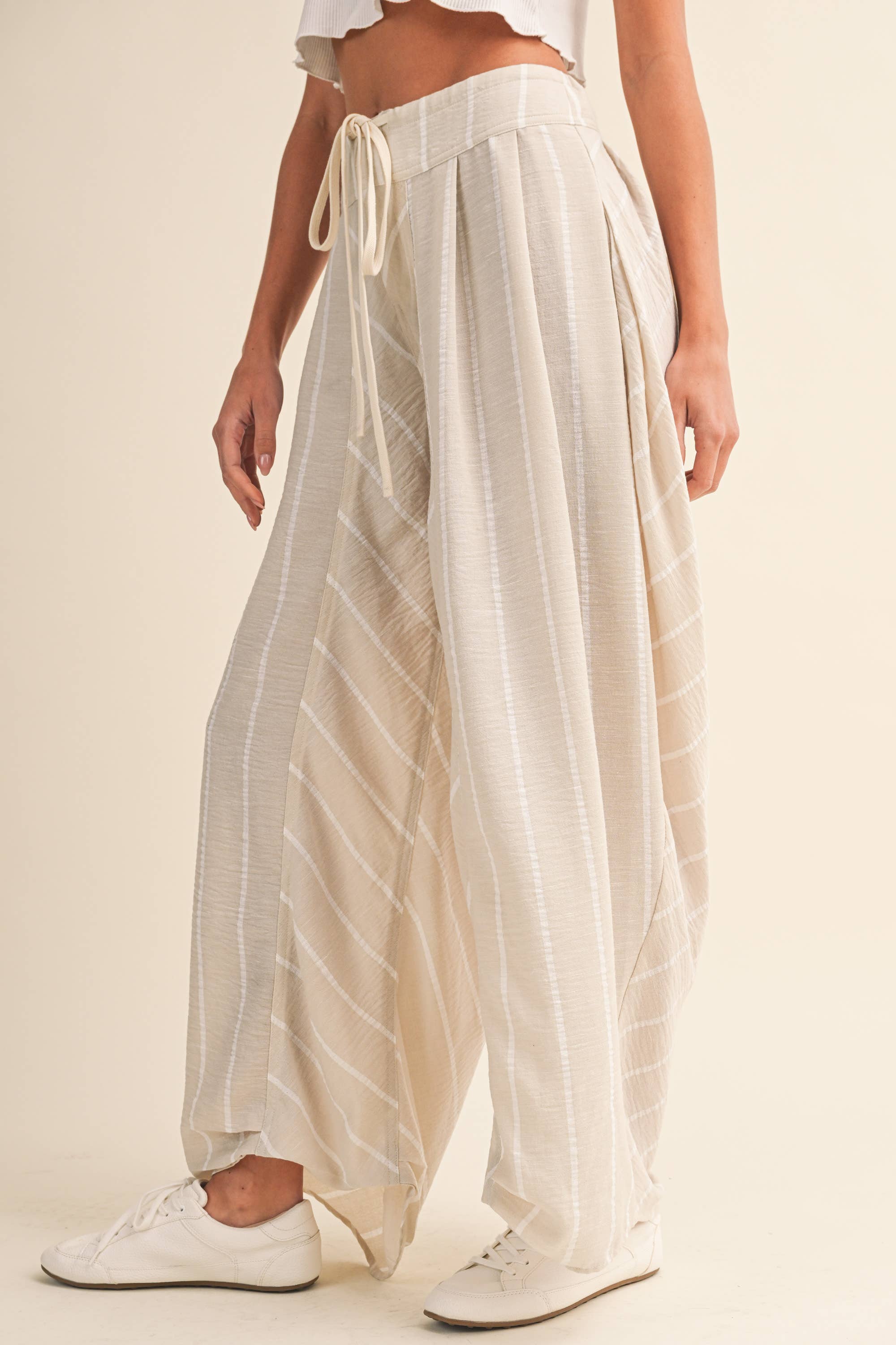 Multi Stripe Wide Leg Pants