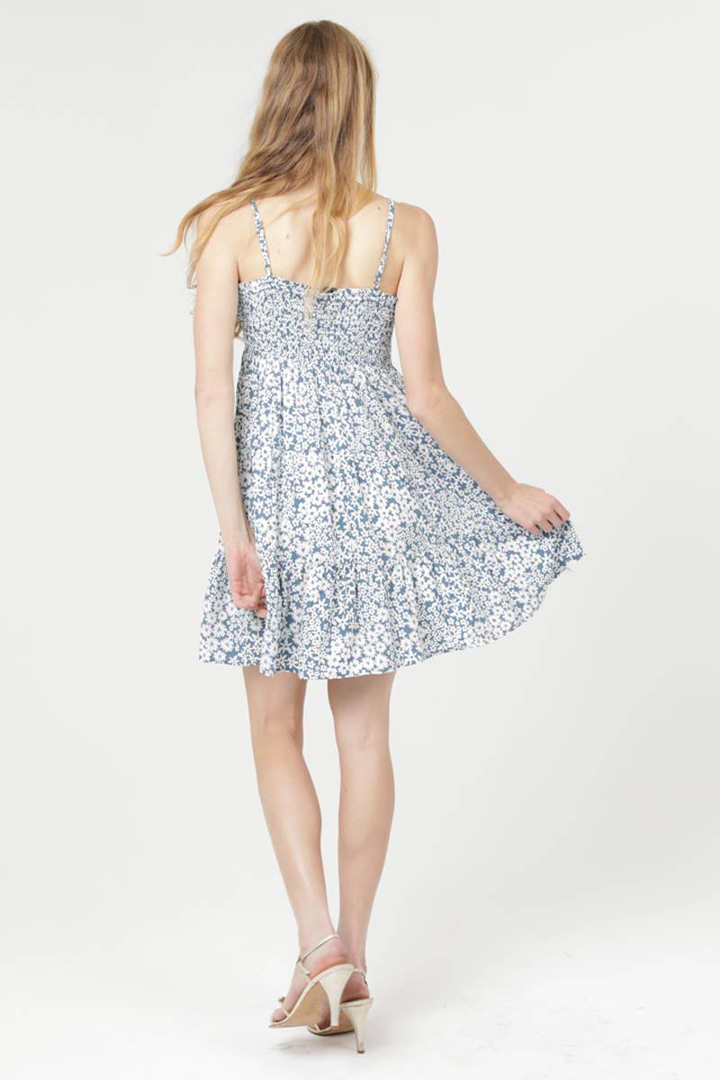 Ditsy Smocked Bodice Sundress