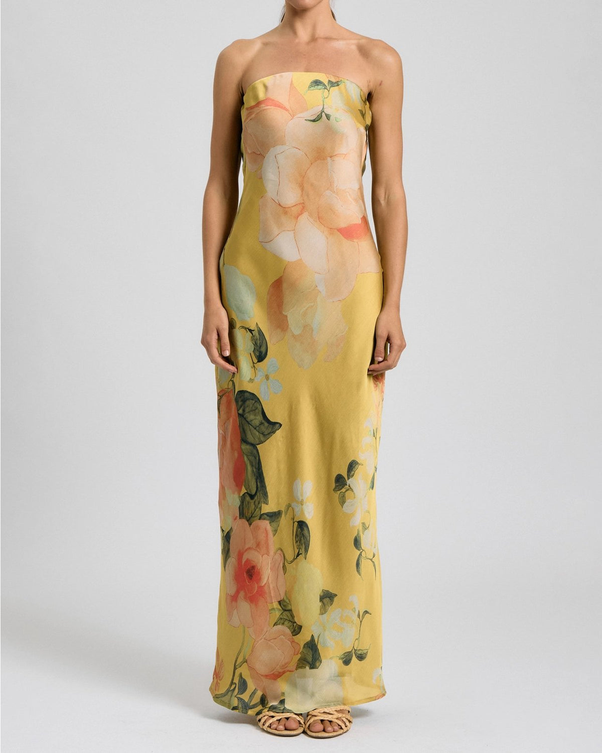 Floral Open Back Maxi Dress