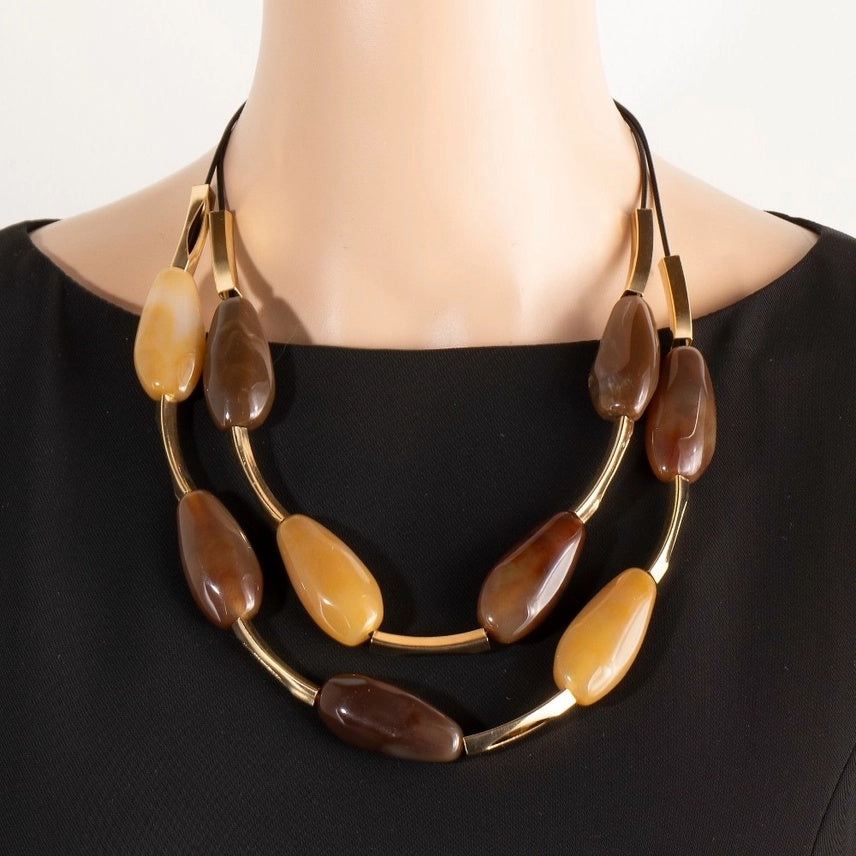 Layered Resin Necklace
