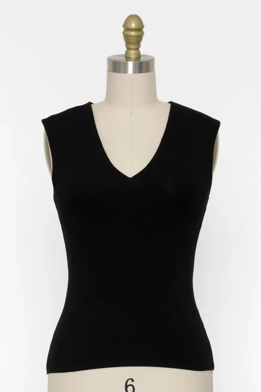 Cotton V Neck Double Layer Top