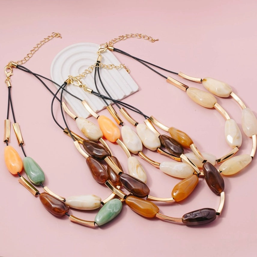 Layered Resin Necklace