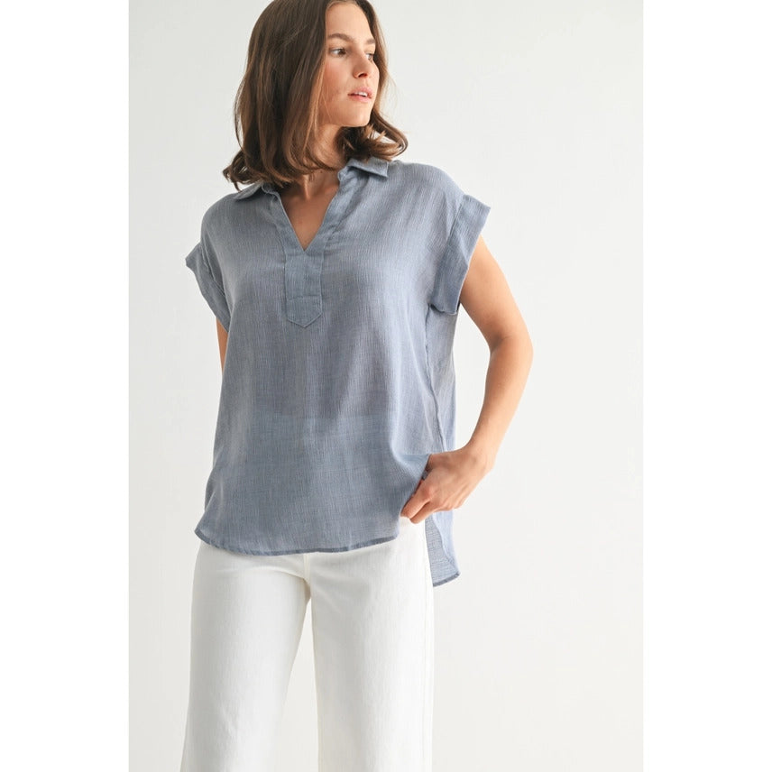 Textured S/S Top
