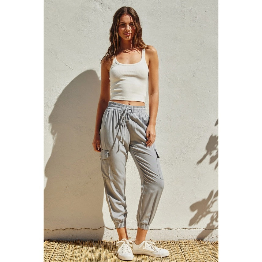 Drawstring Cargo Joggers