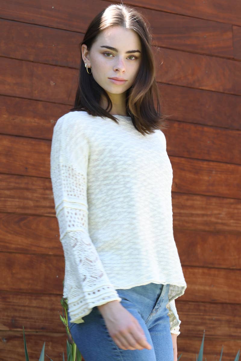 Lightweight Flare Sleeve Sweater