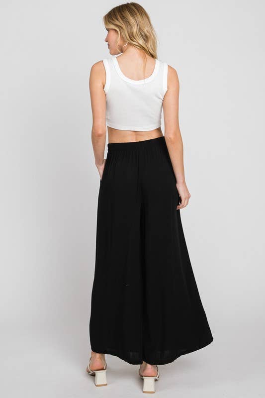 Elastic Cropped Pants