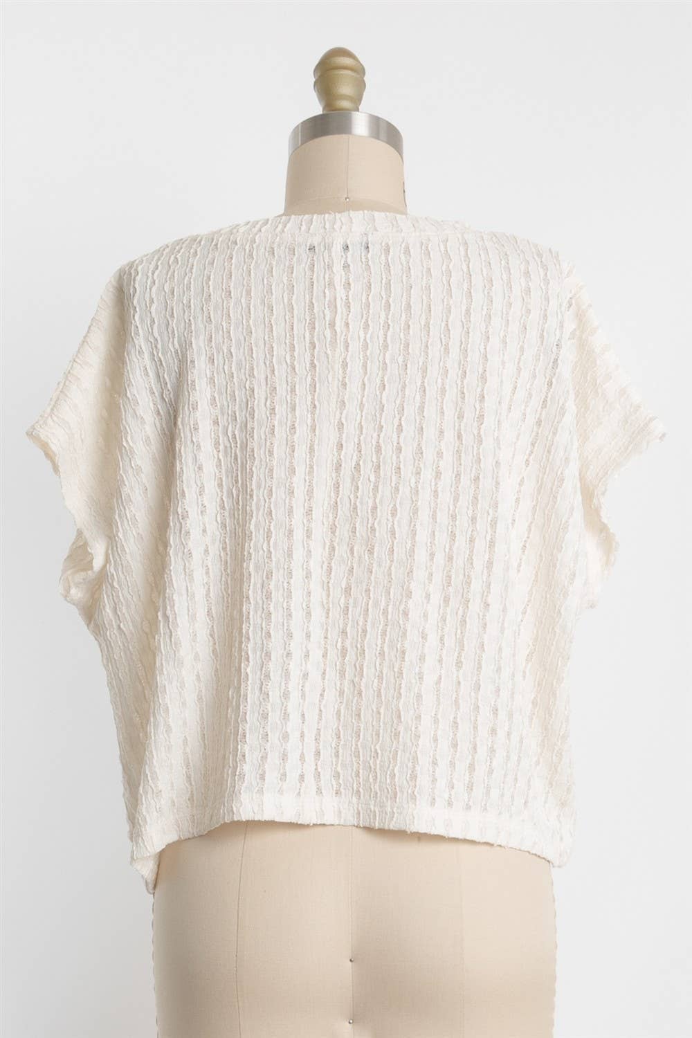 ROUND NECK DROP SHOULDER CROP TOP