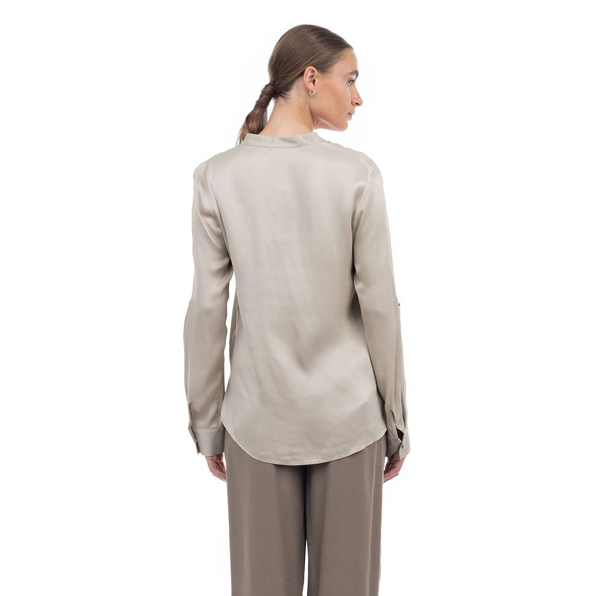 Collar Band Viscose Blouse