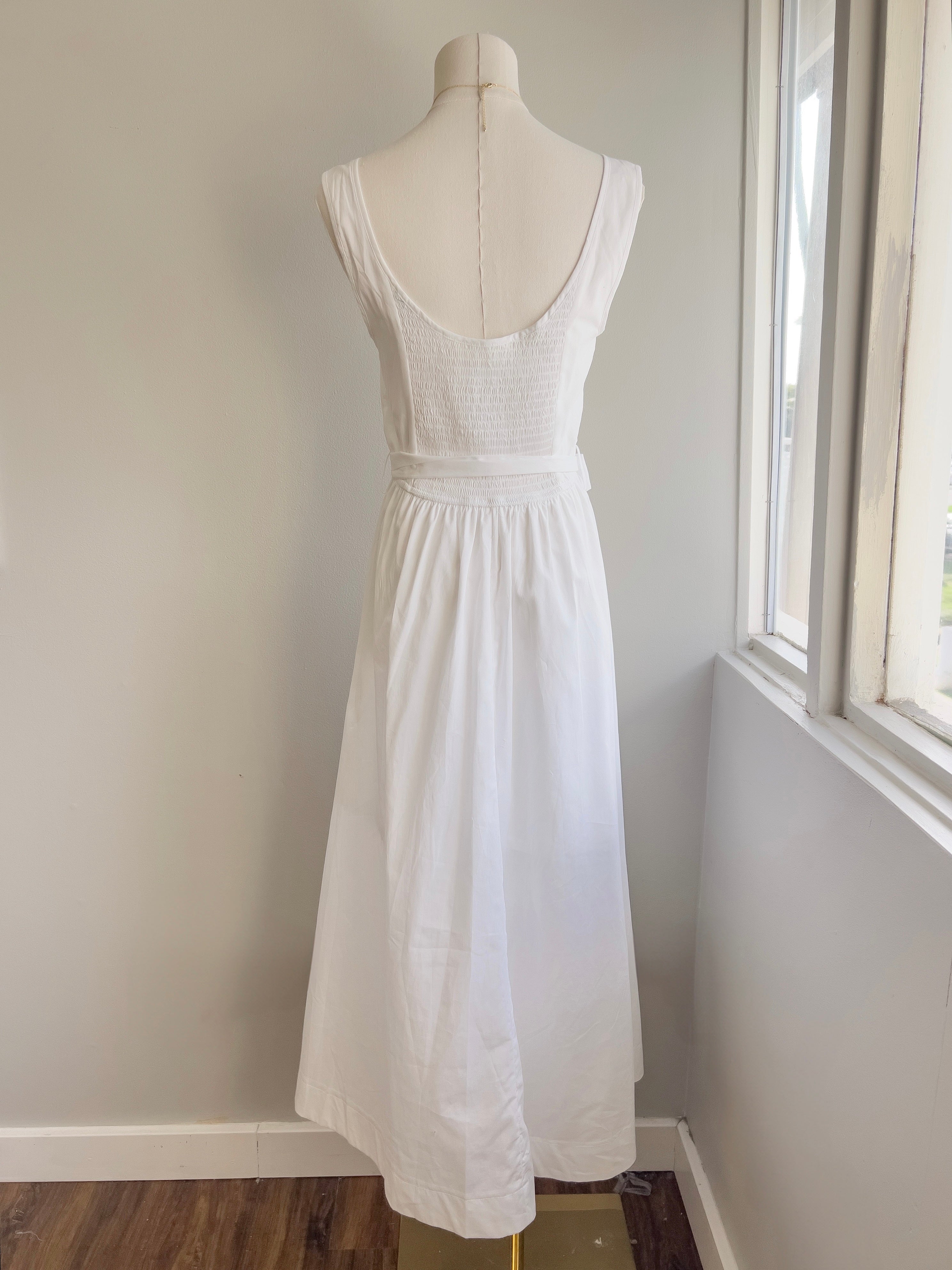 A-Line Waist Sash Midi Dress