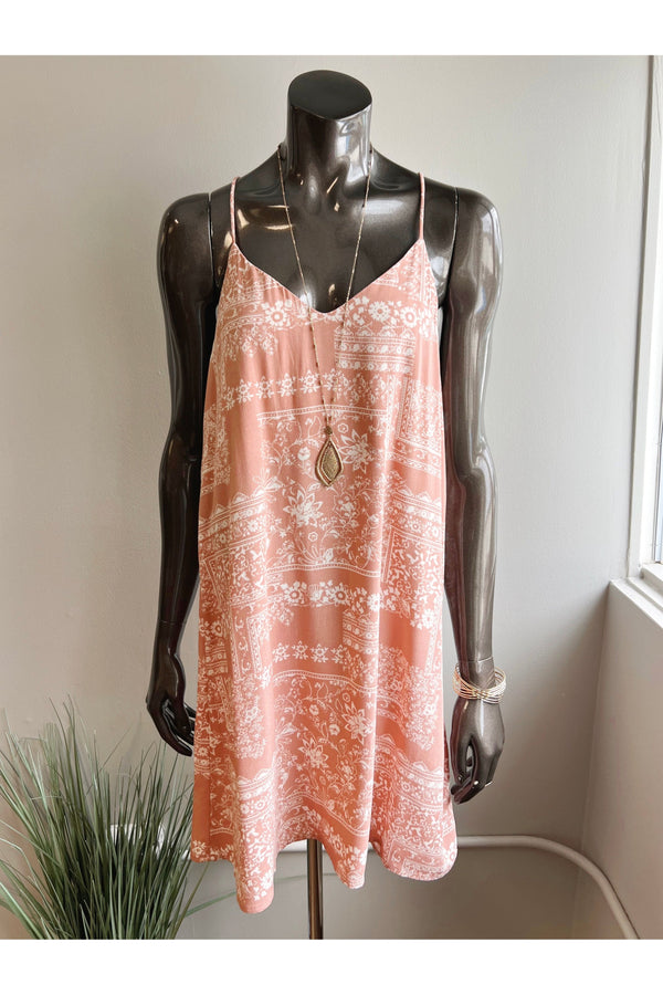 Stencil Floral Tunic Dress (4 colors) (FINAL SALE)