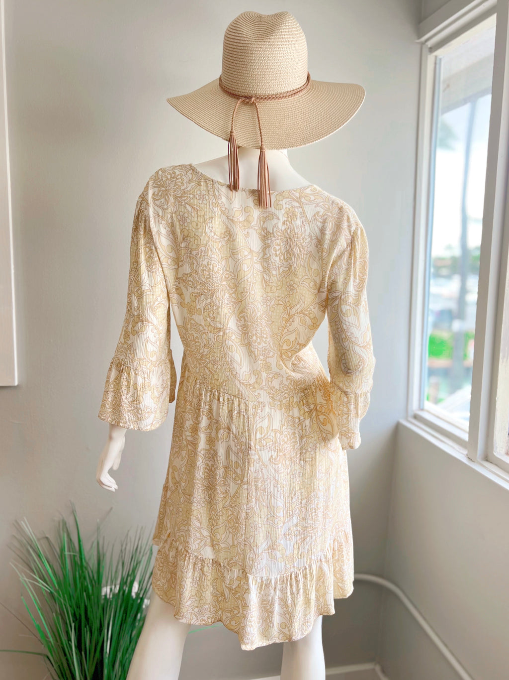 Retro Floral 3/4 Sleeve Dress (2 colors) (FINAL SALE) Cookies