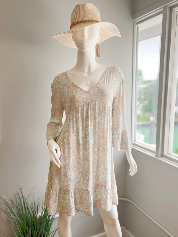 Retro Floral 3/4 Sleeve Dress (2 colors) (FINAL SALE)