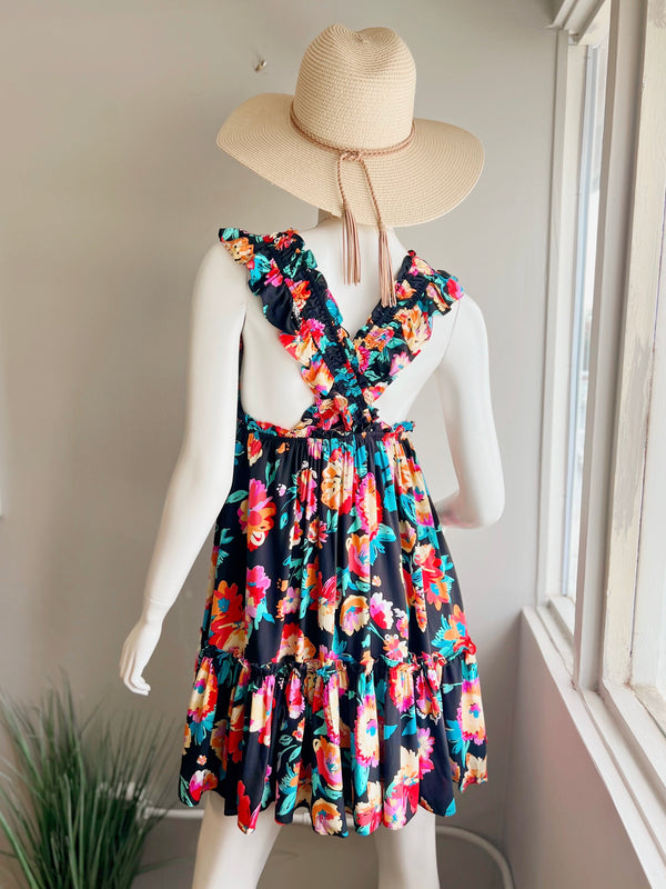 Frilly Floral Beach Dress (FINAL SALE)