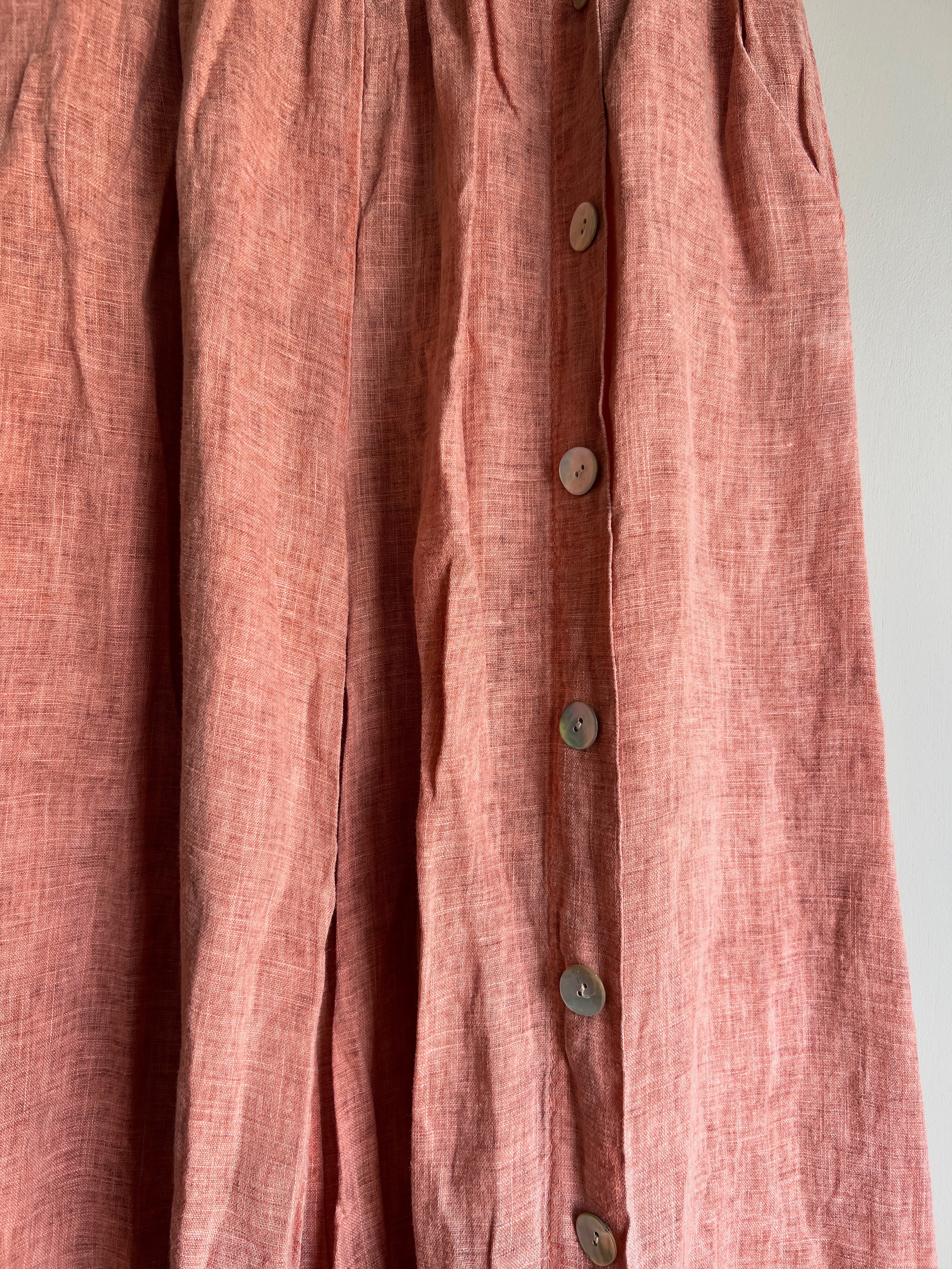 Linen Side Button Pants