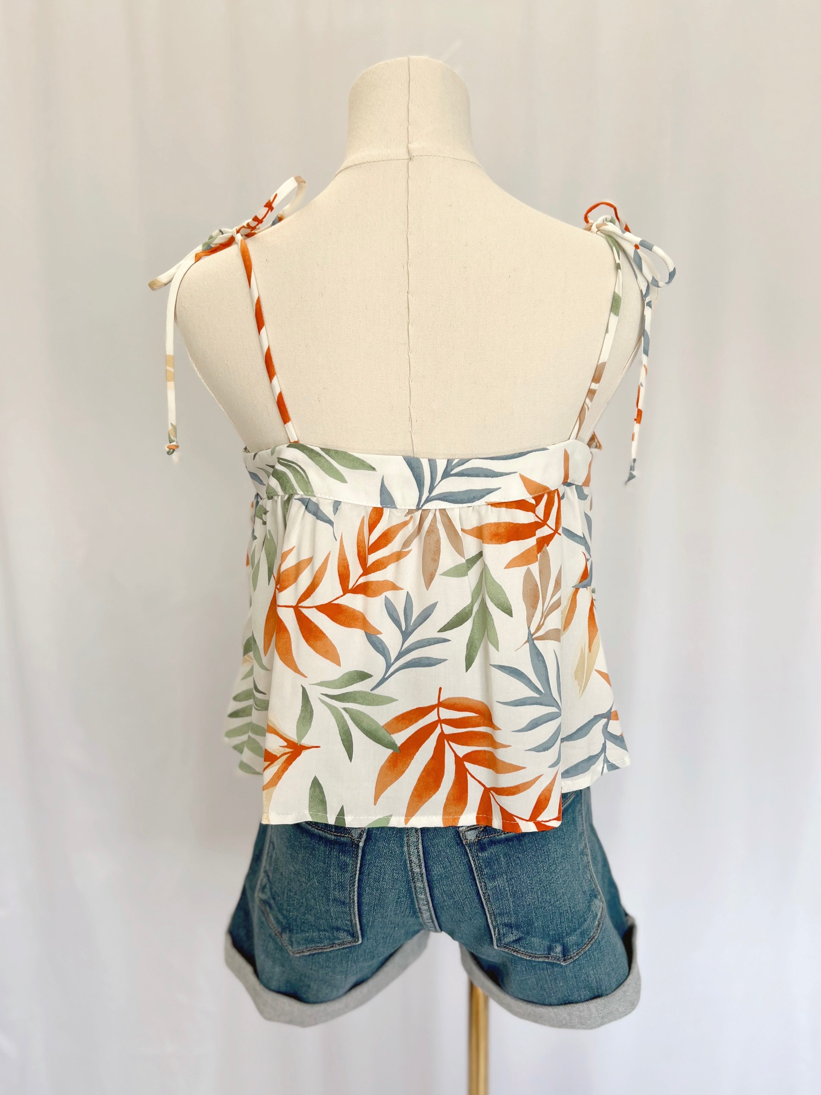 Tropical Tie Shoulder Top