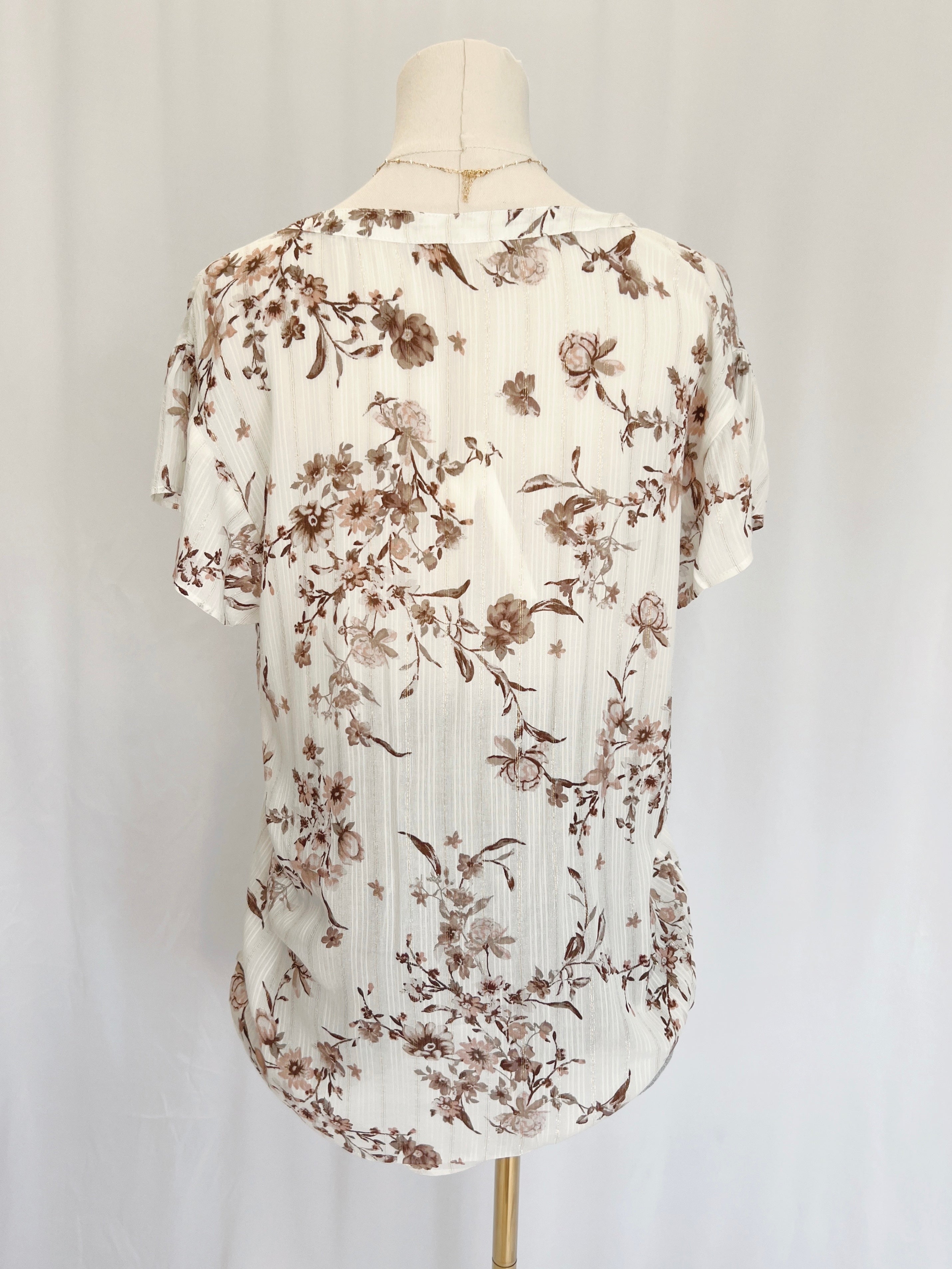 Floral V-Neck Blouse