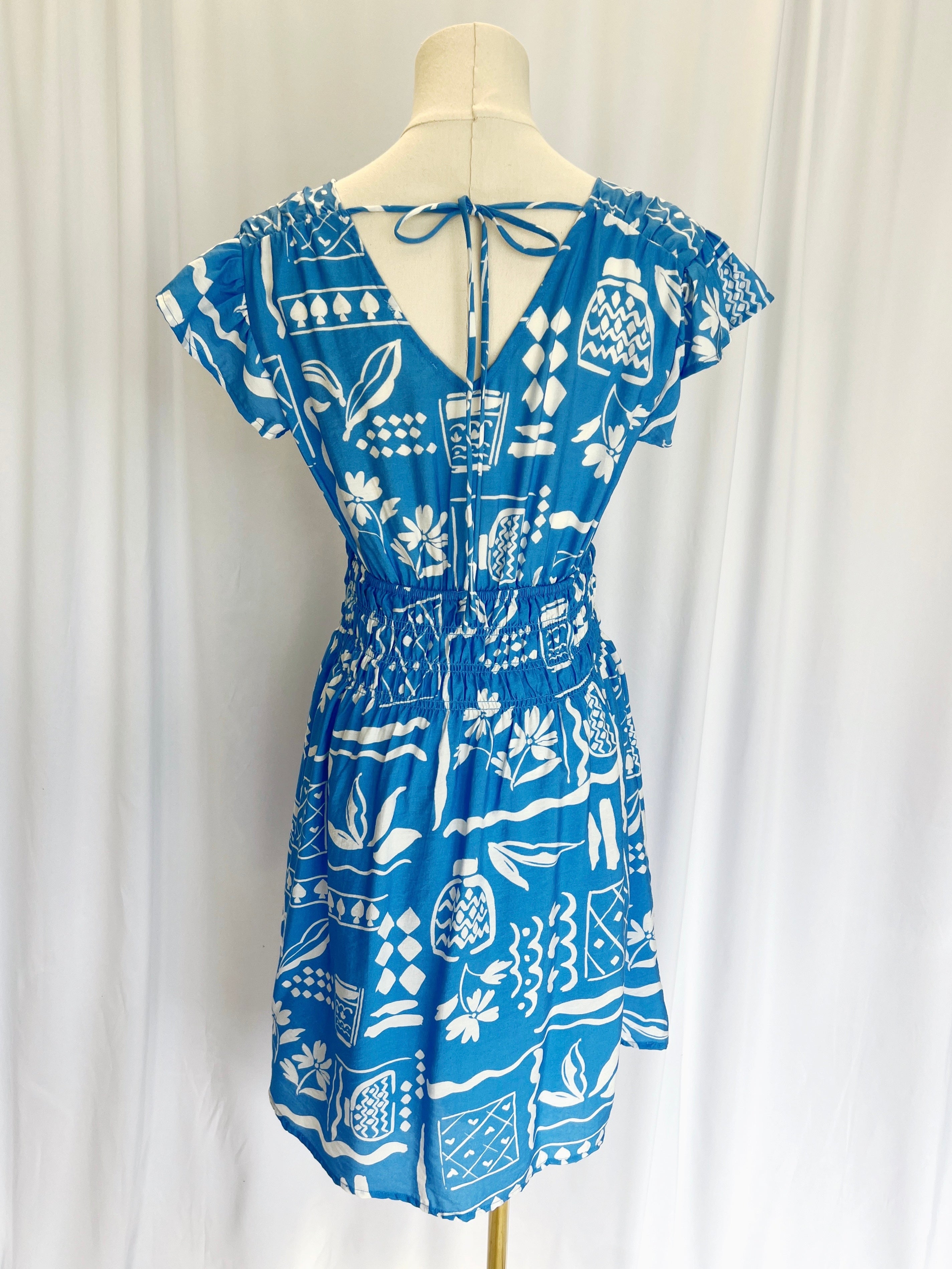 Ruffle Sleeve Mini Dress