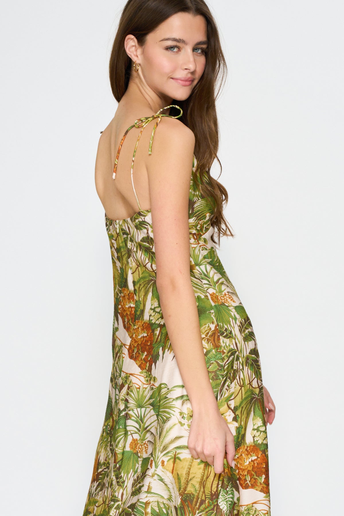 Jungle Print Midi Dress