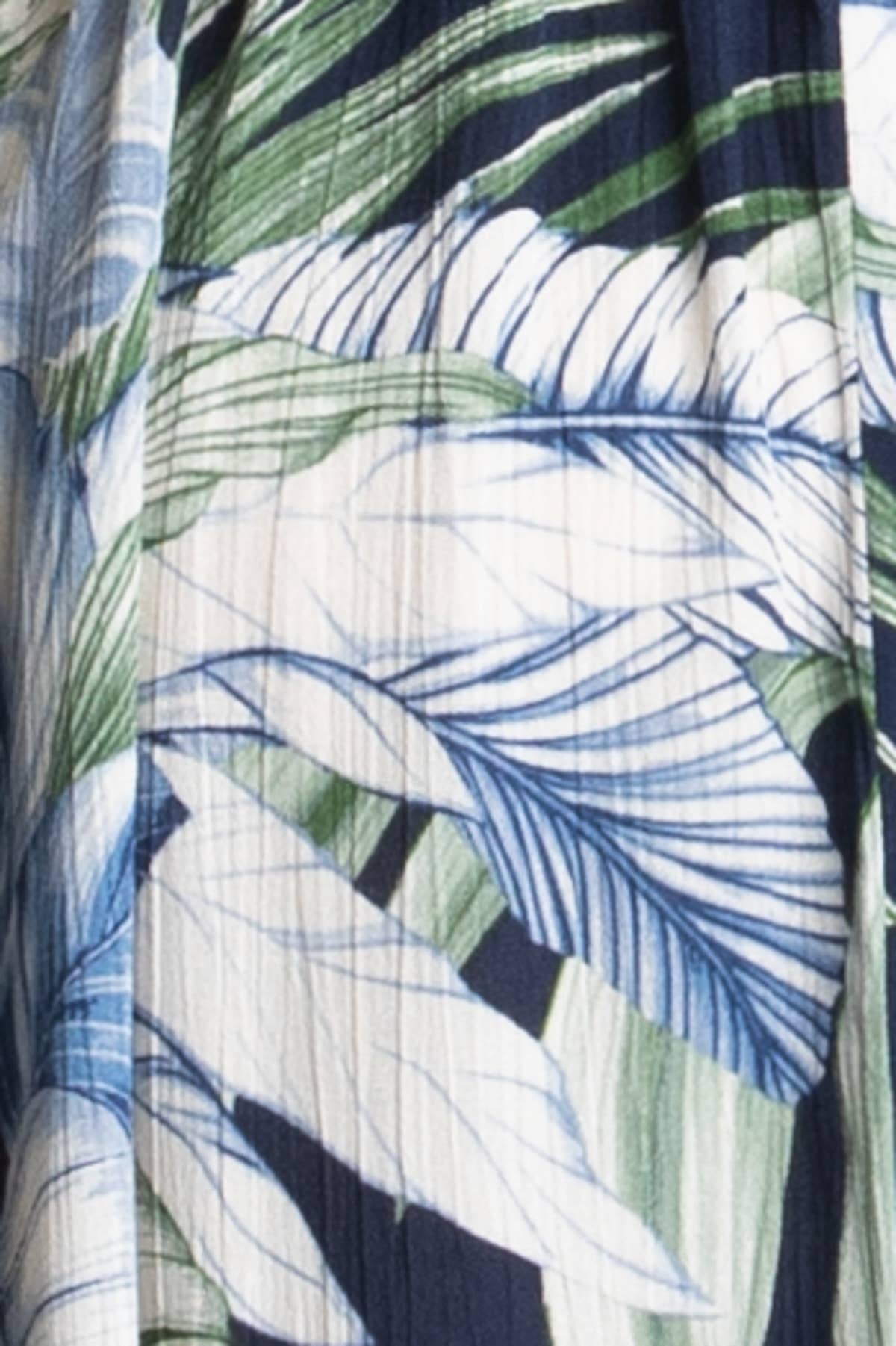 Tropical Ruche Bodice Midi Dress