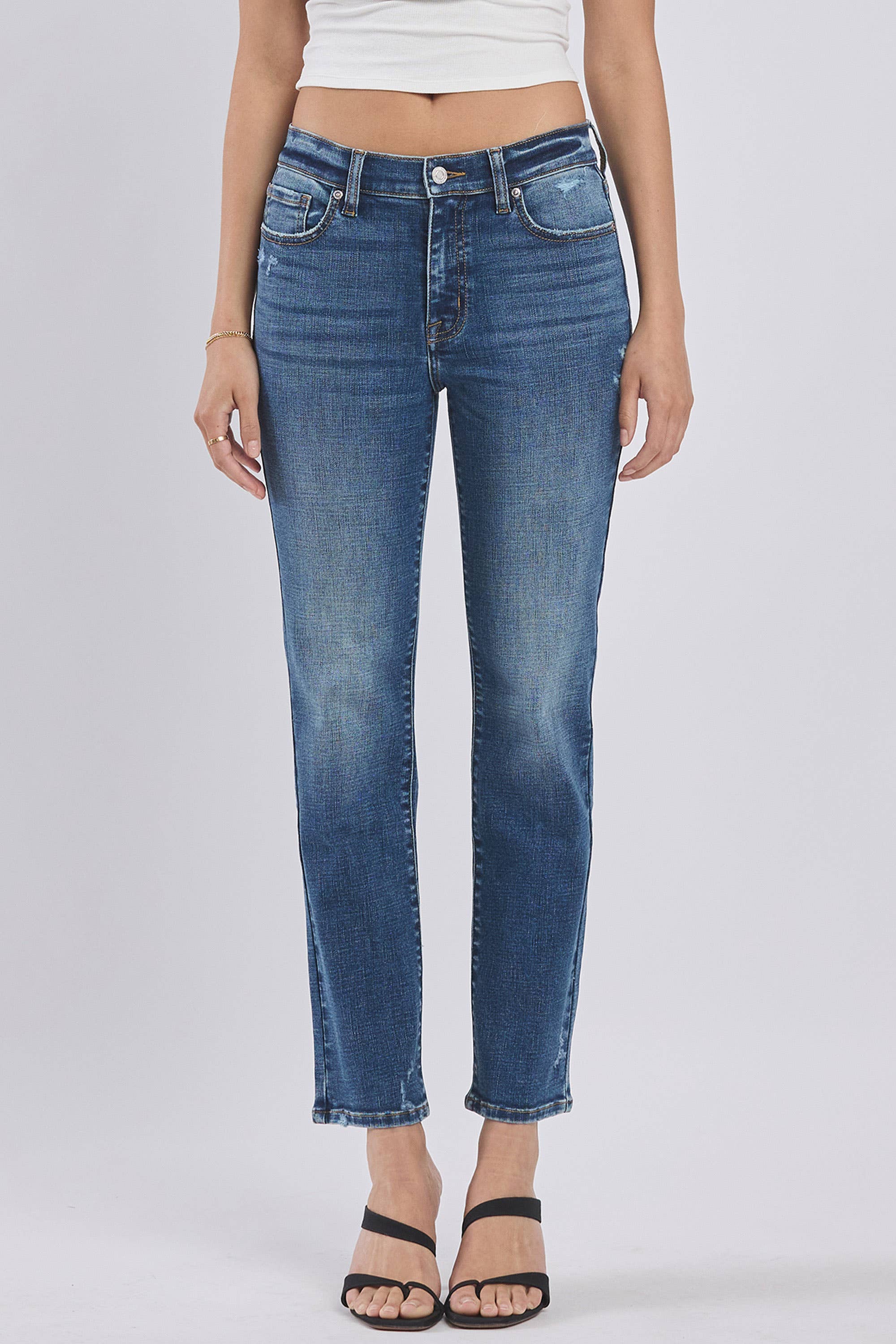 Ember Mid Rise Slim Straight Ankle