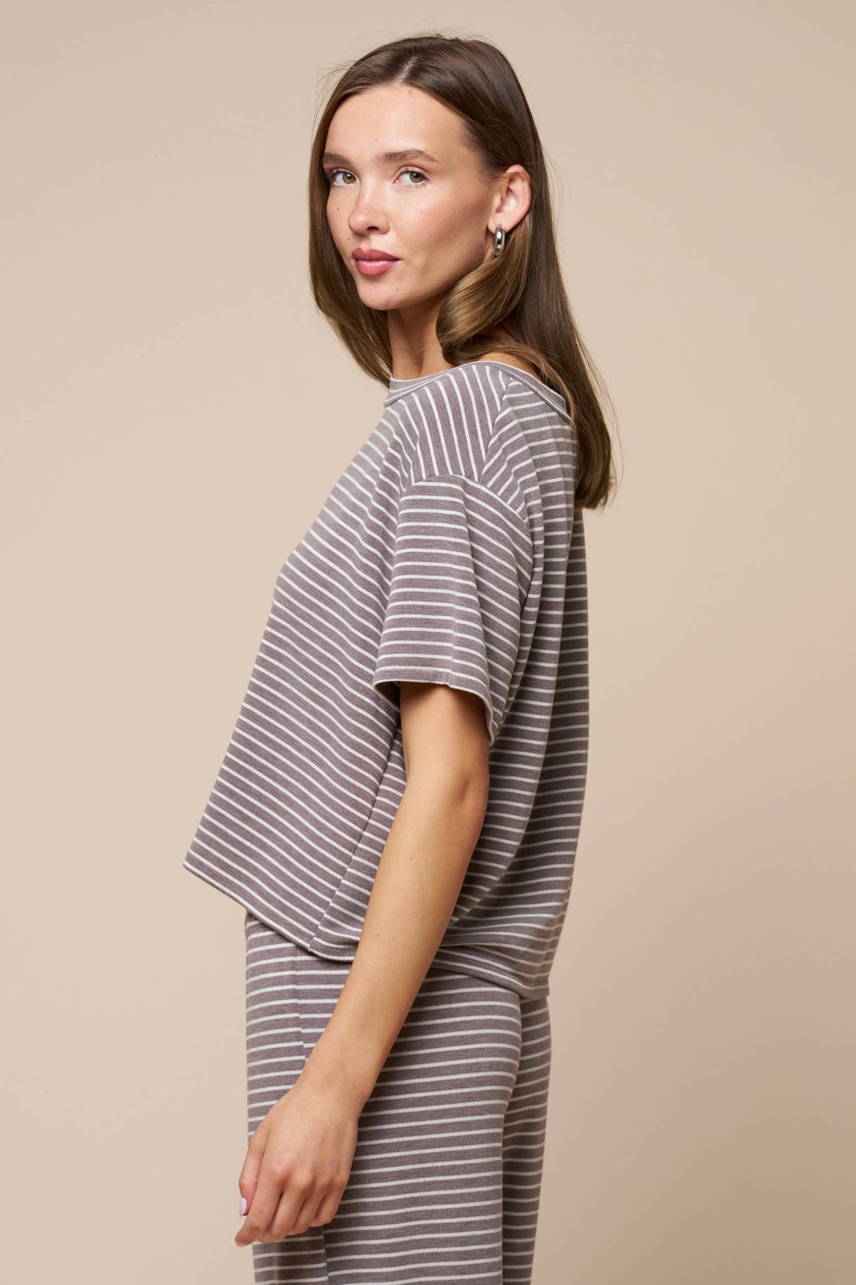 Boxy Stripe Short Sleeve Tee