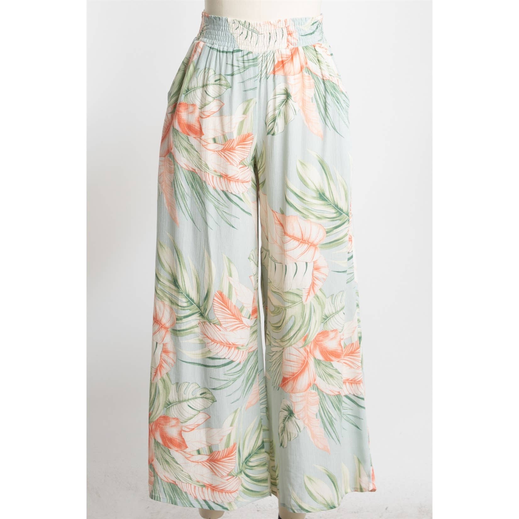 Tropical Smock Waist Pants