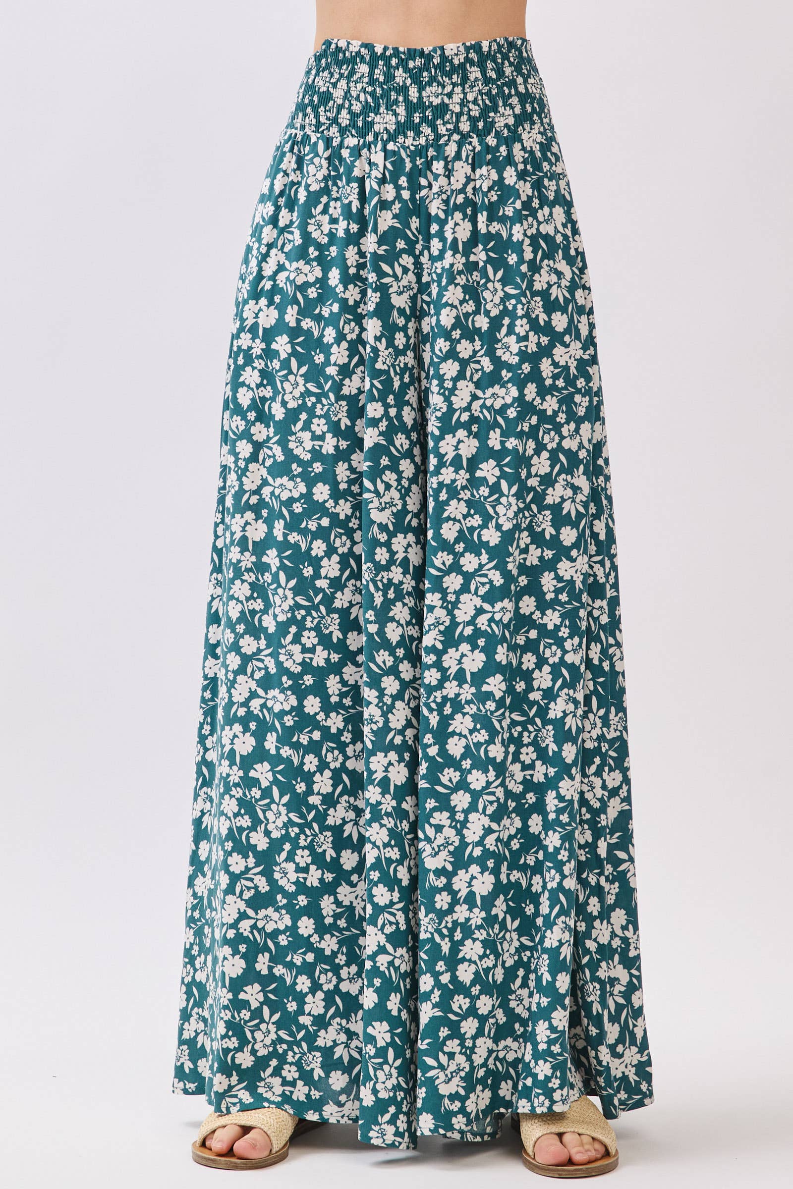 Floral Printed Wide Leg Pants