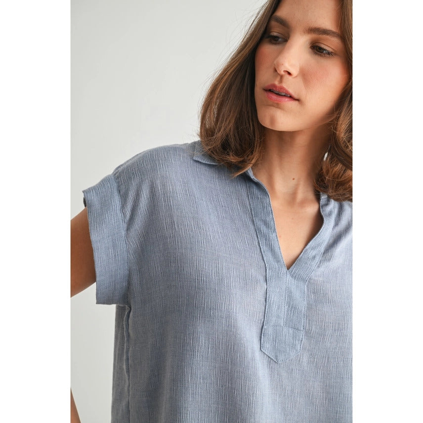 Textured S/S Top