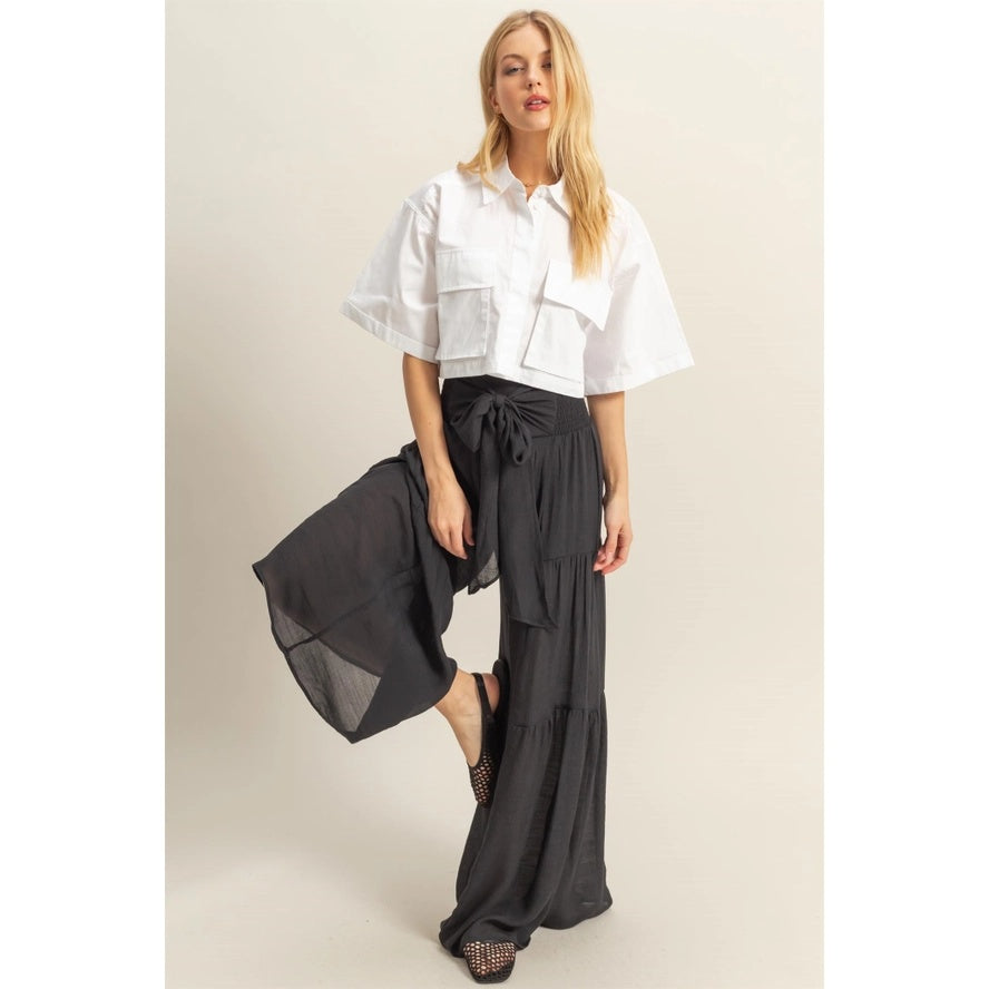 Tiered Wide Leg Pants