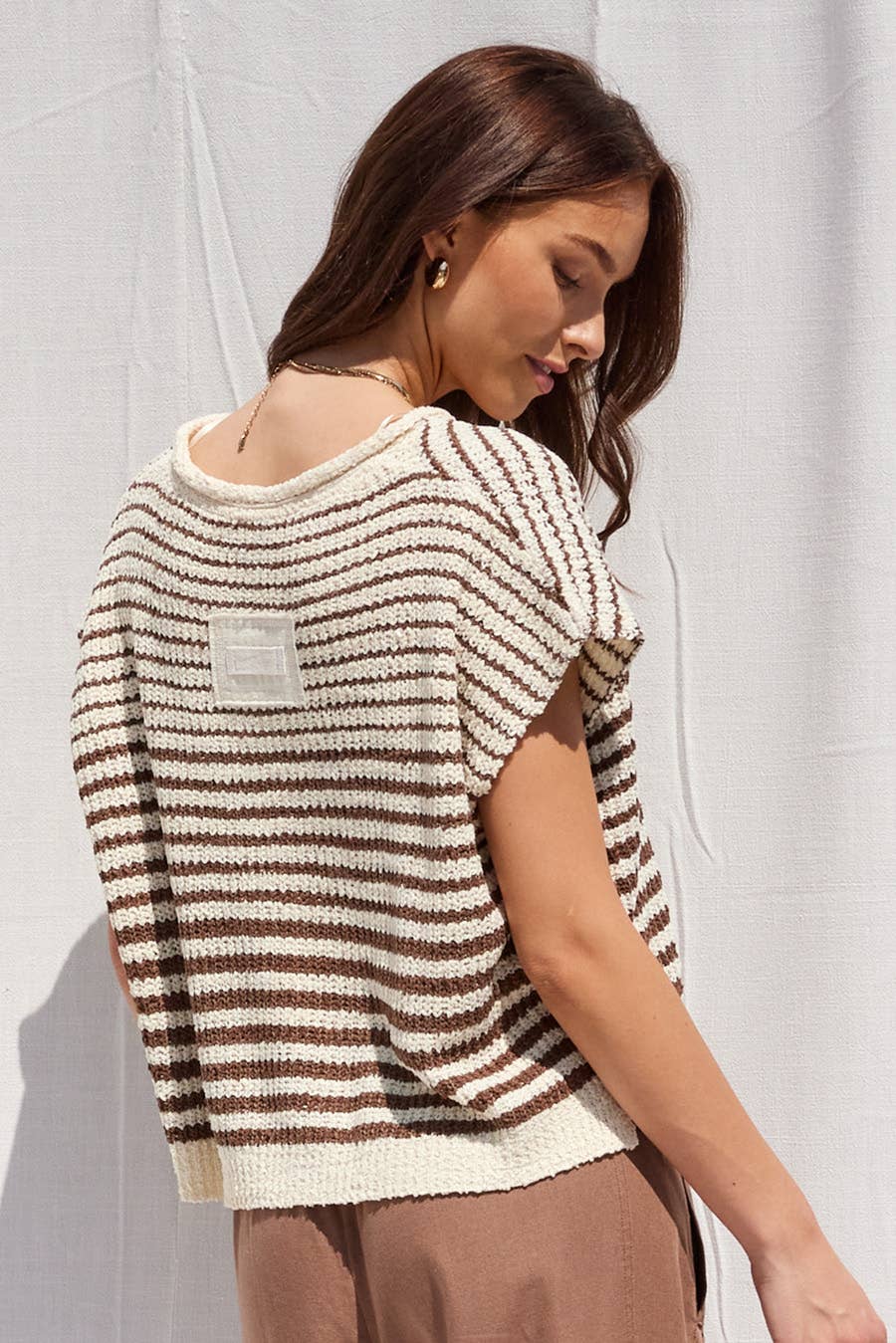 Striped Sleeveless Sweater