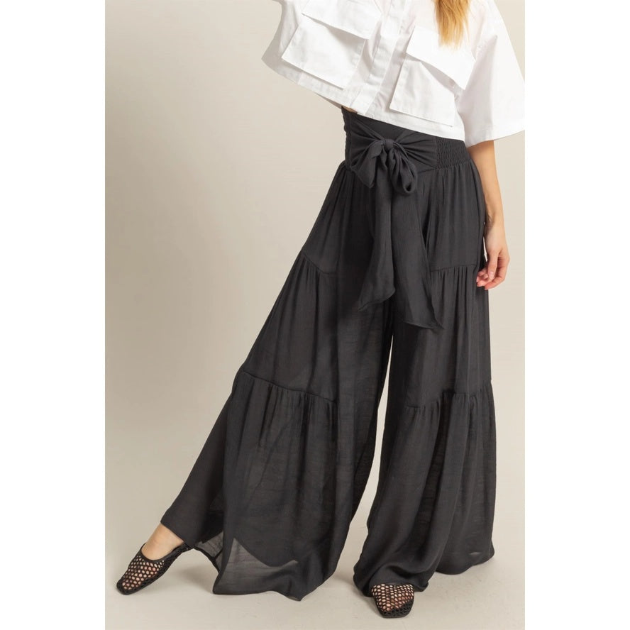 Tiered Wide Leg Pants