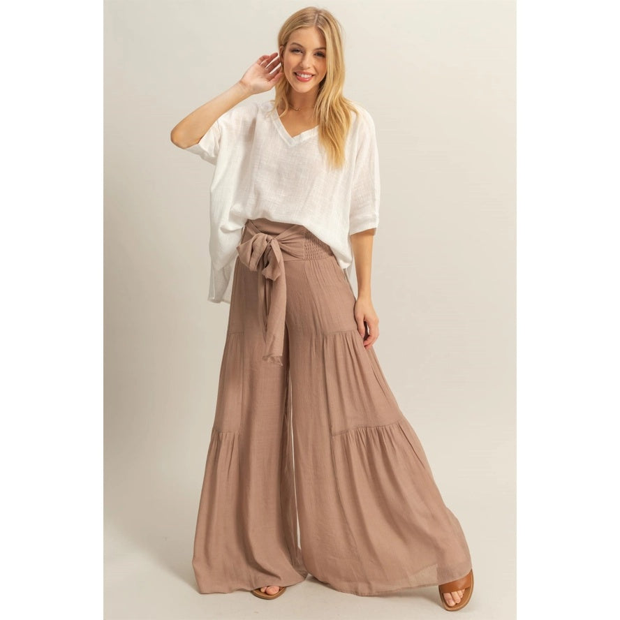 Tiered Wide Leg Pants