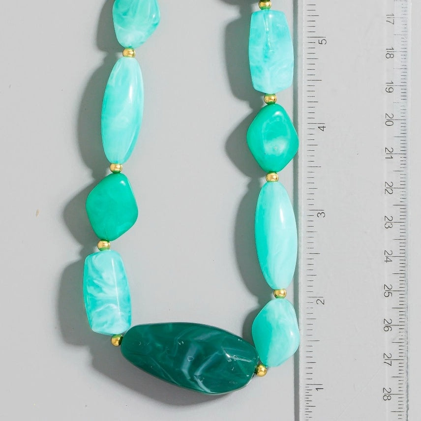 Large Stone Resin Necklace