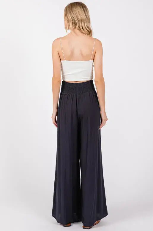 Heavy Gauze Wide Leg Pants